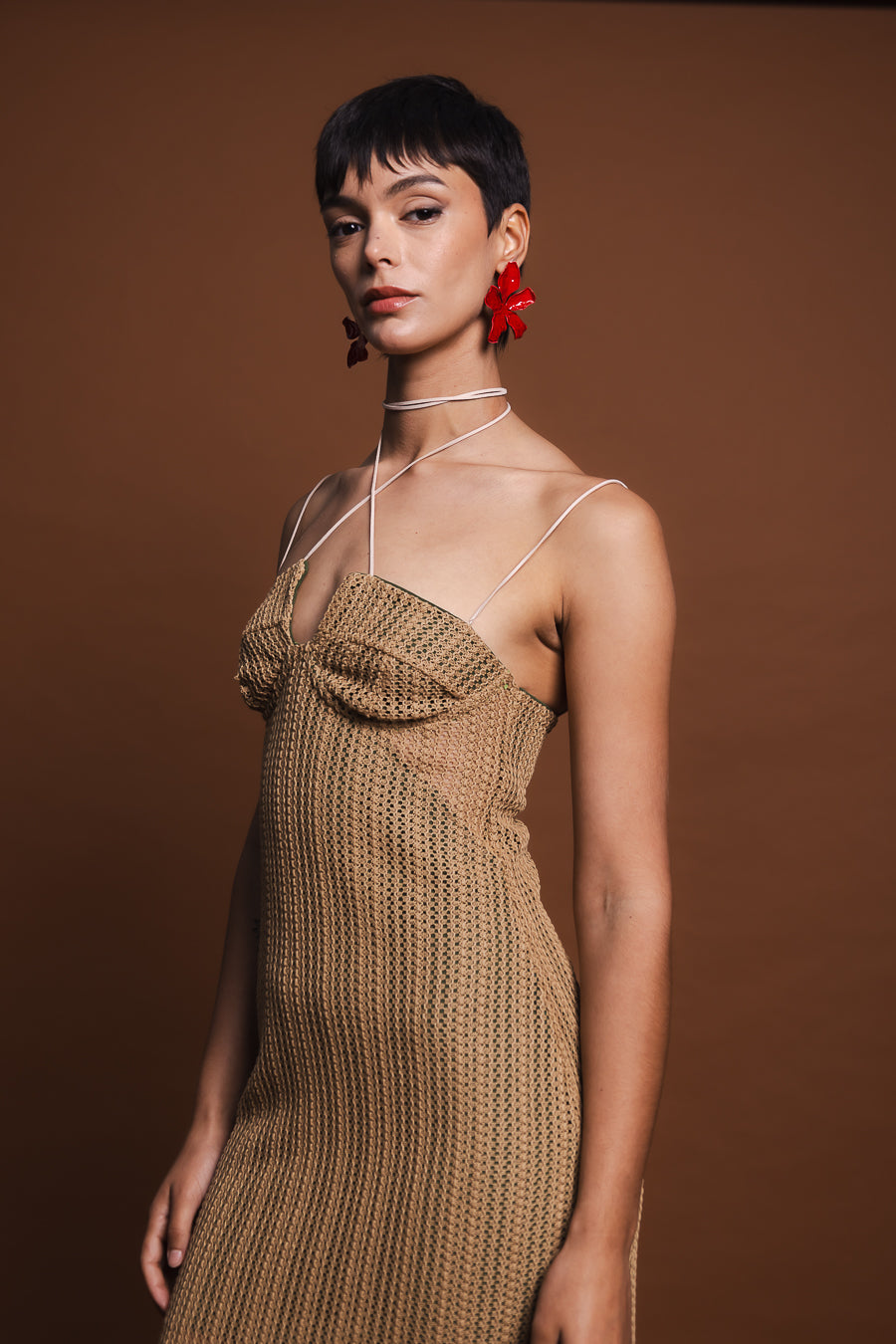 Vestido Taman Beige