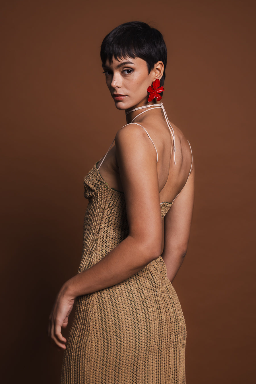 Vestido Taman Beige