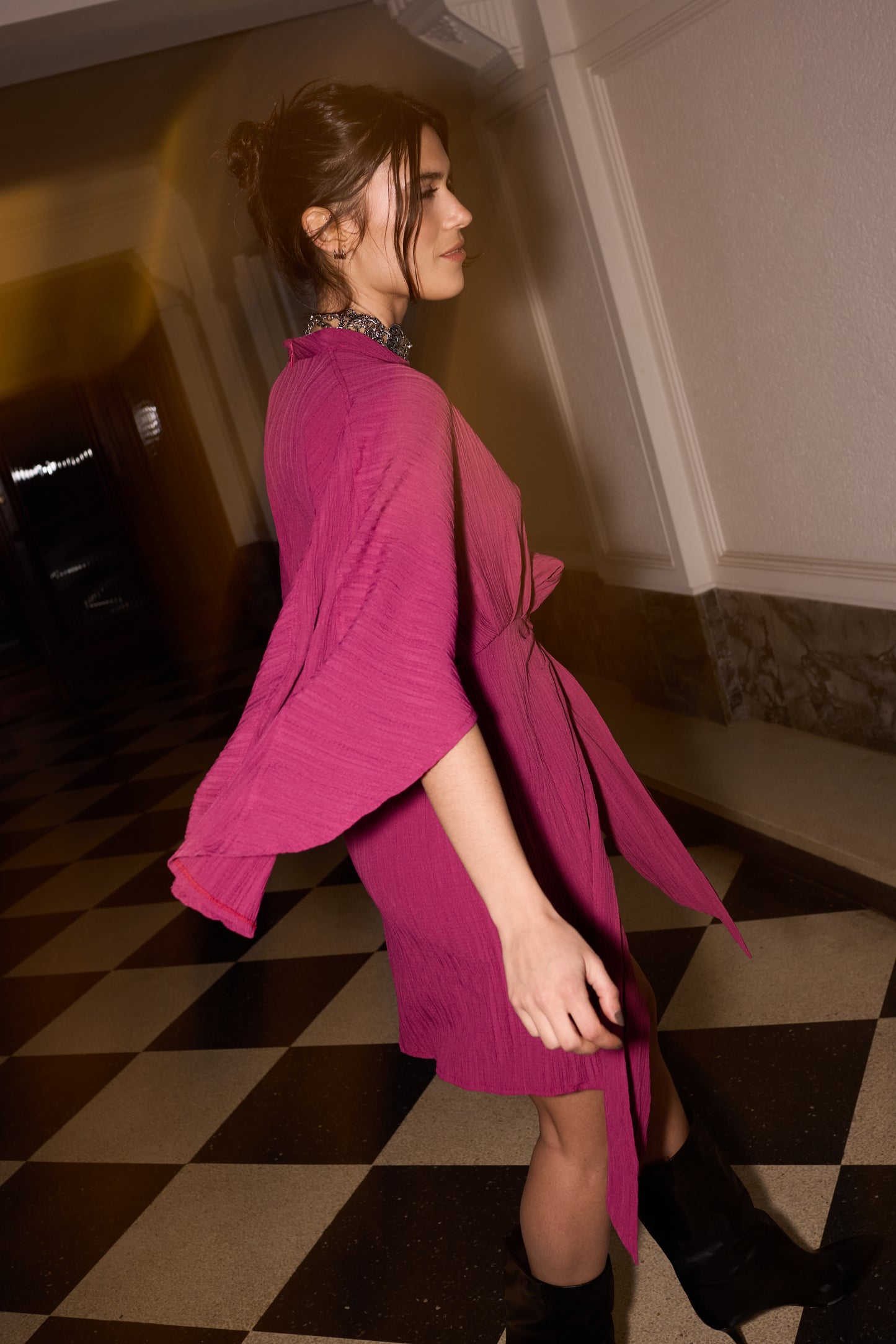 Vestido Garza Fucsia