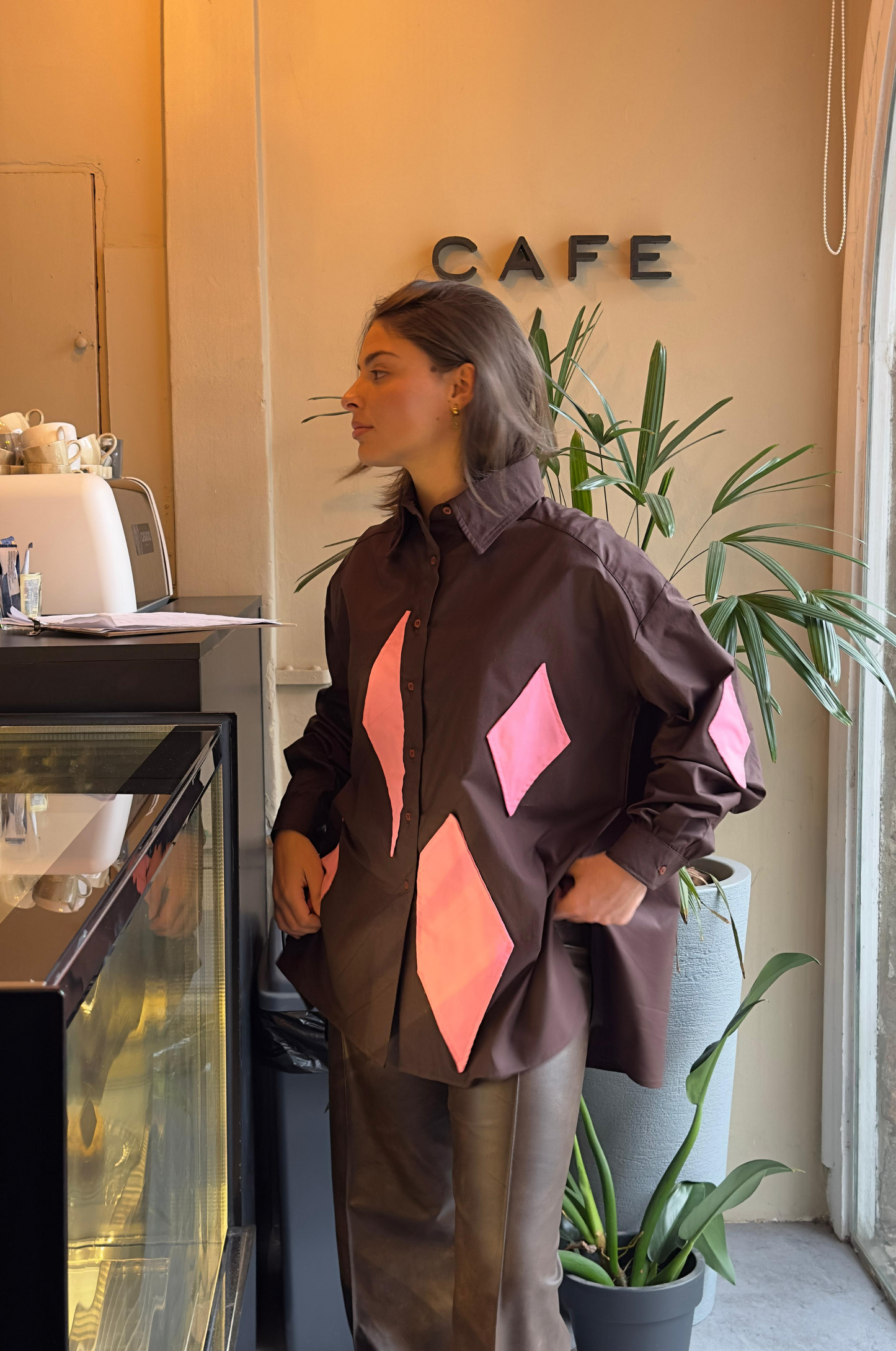 Camisa Daphne Marron