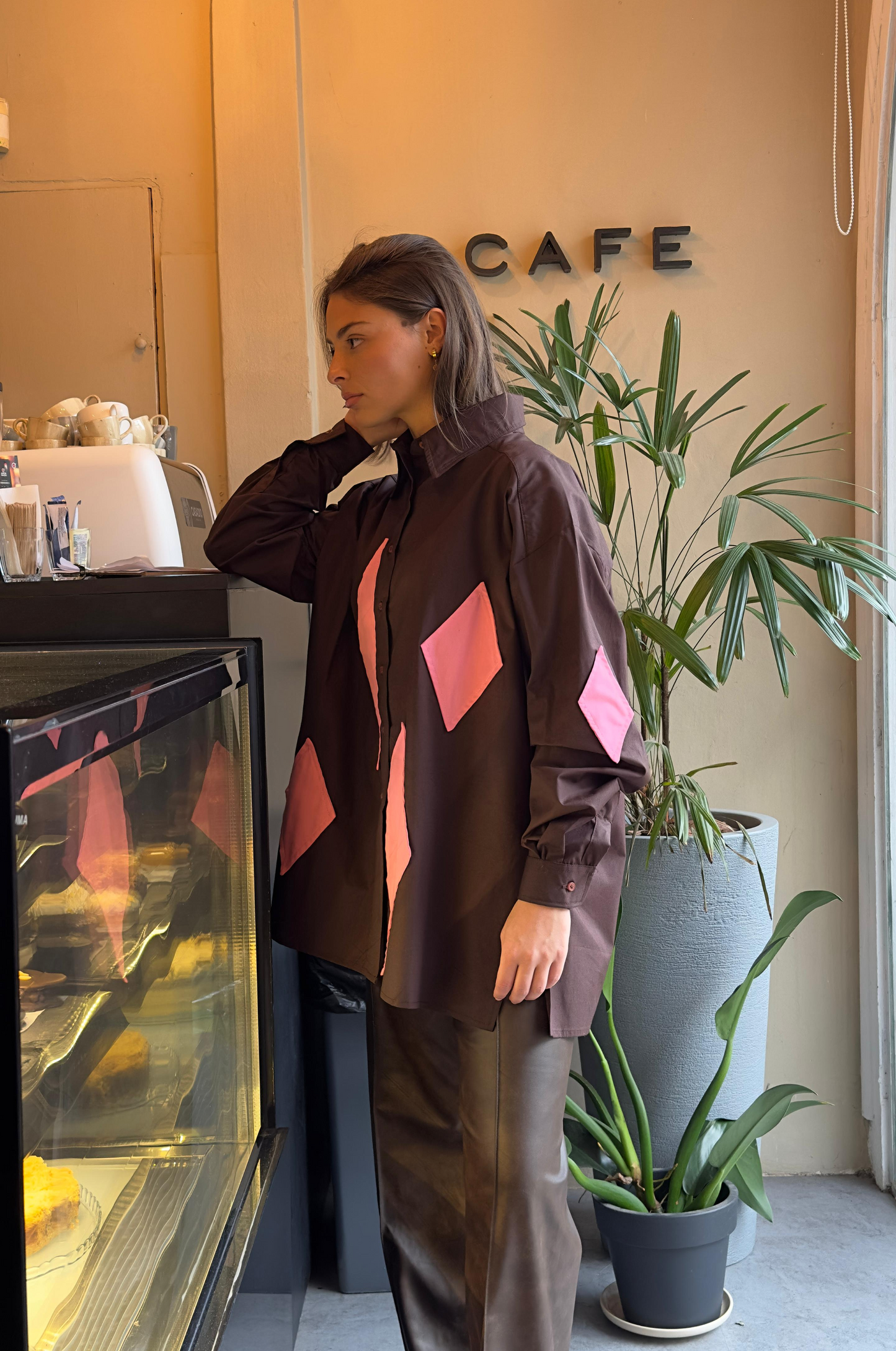 Camisa Daphne Marron