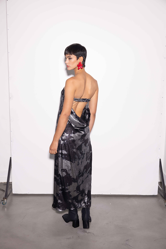 Vestido Graff Plateado -
