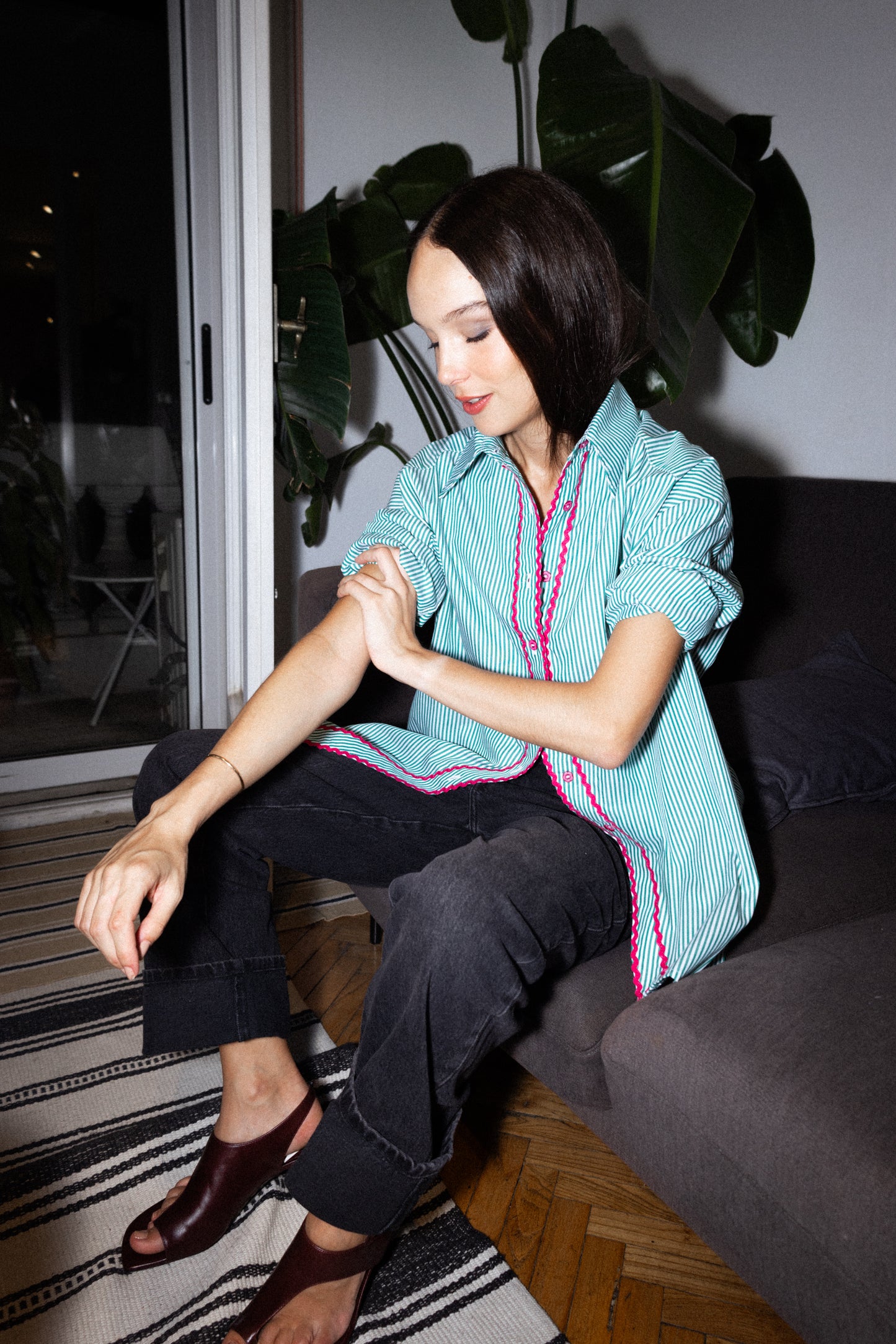 Camisa Eloisa Verde Zig Zag