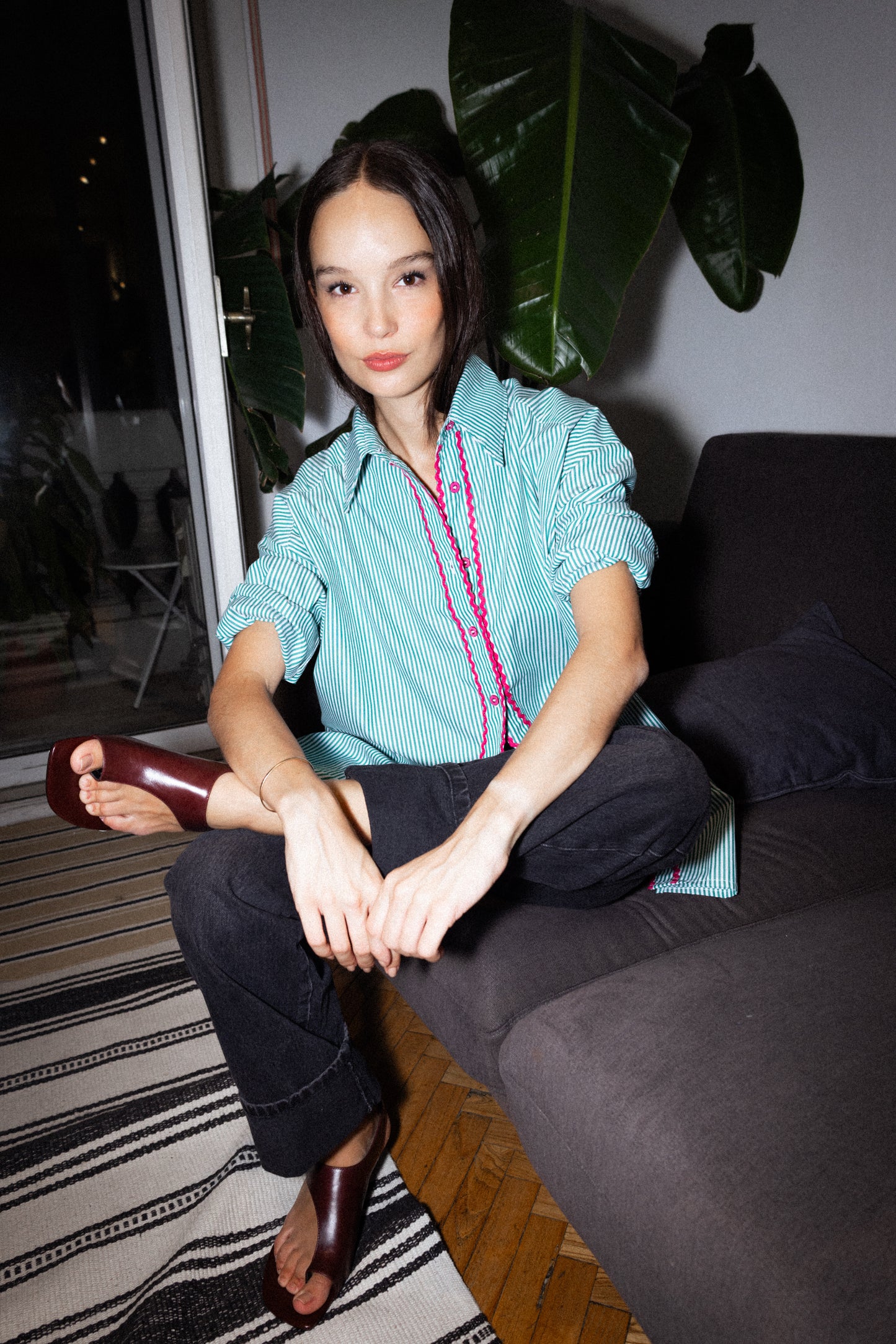 Camisa Eloisa Verde Zig Zag