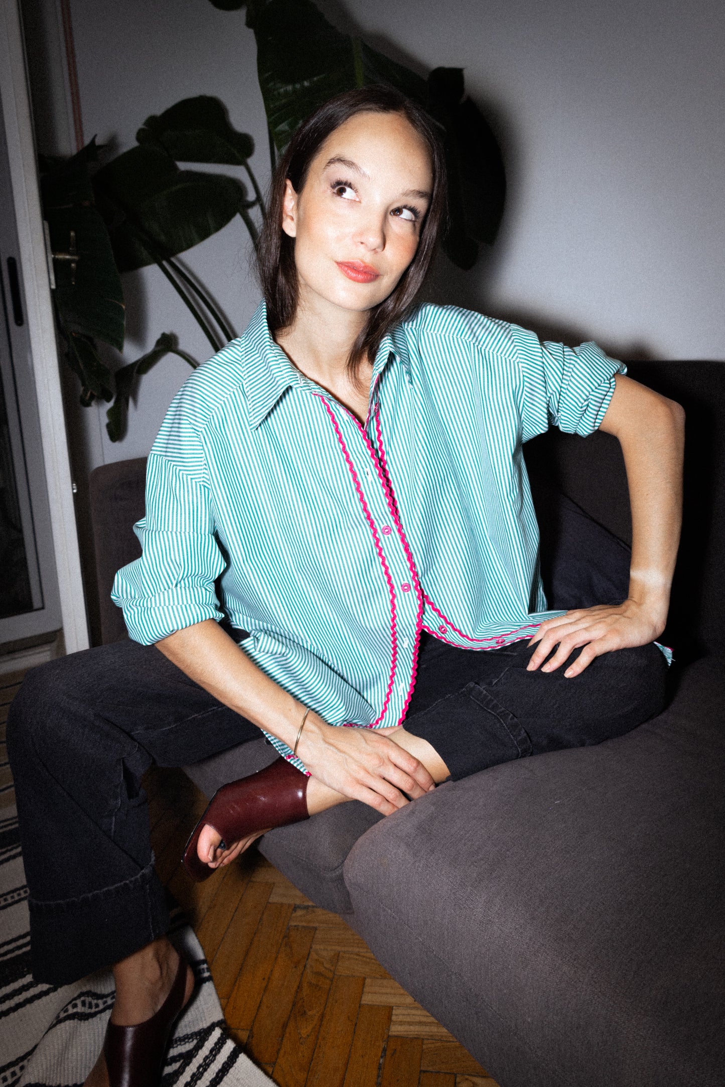 Camisa Eloisa Verde Zig Zag
