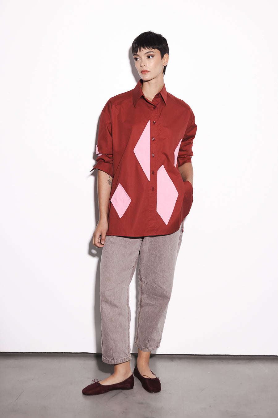Camisa Daphne Bordo