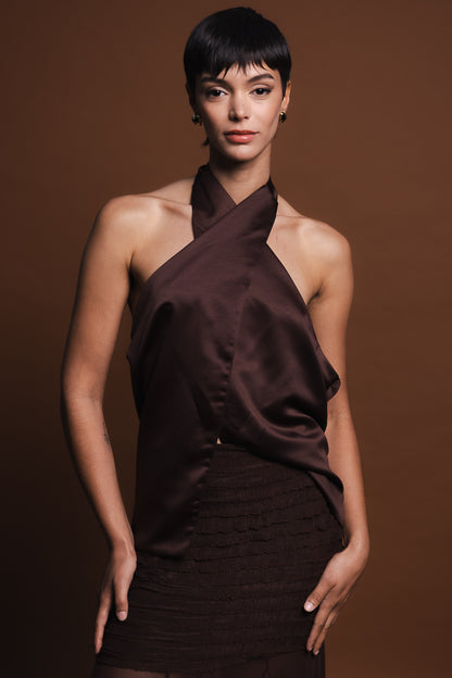 Top Tina Marrón
