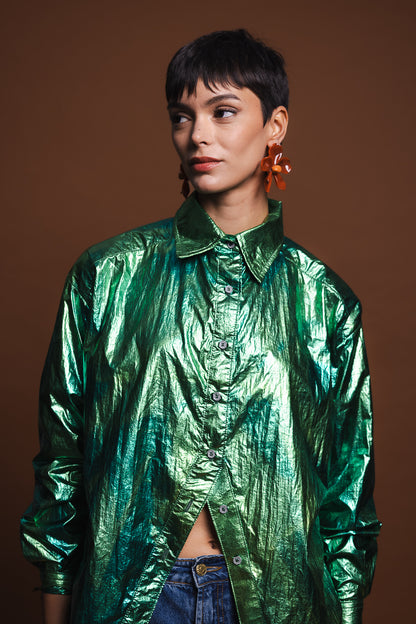 Camisa Eloisa Shine Verde