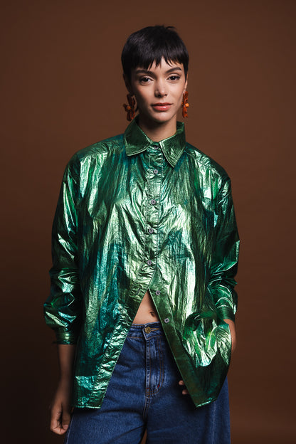 Camisa Eloisa Shine Verde
