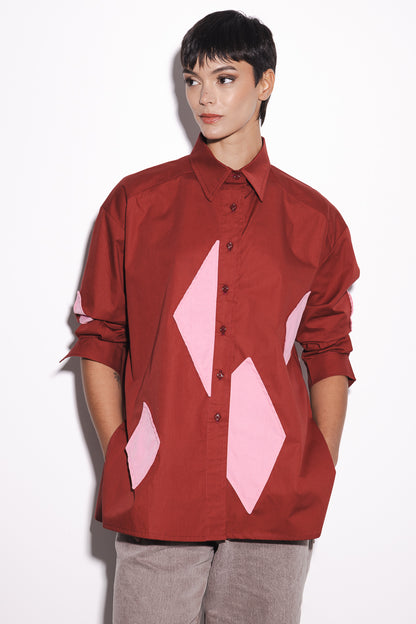 Camisa Daphne Bordo