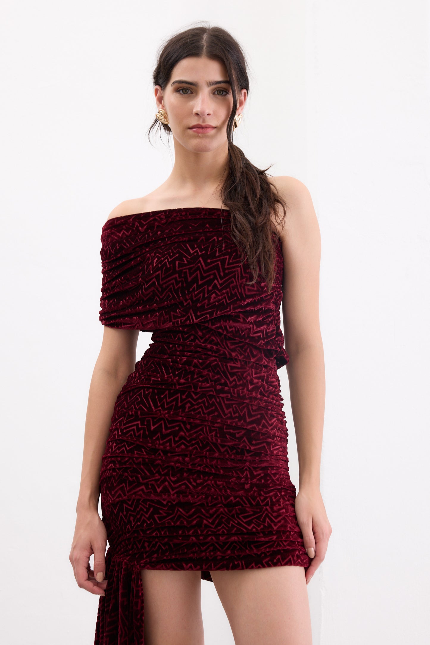 Vestido Frida Bordó