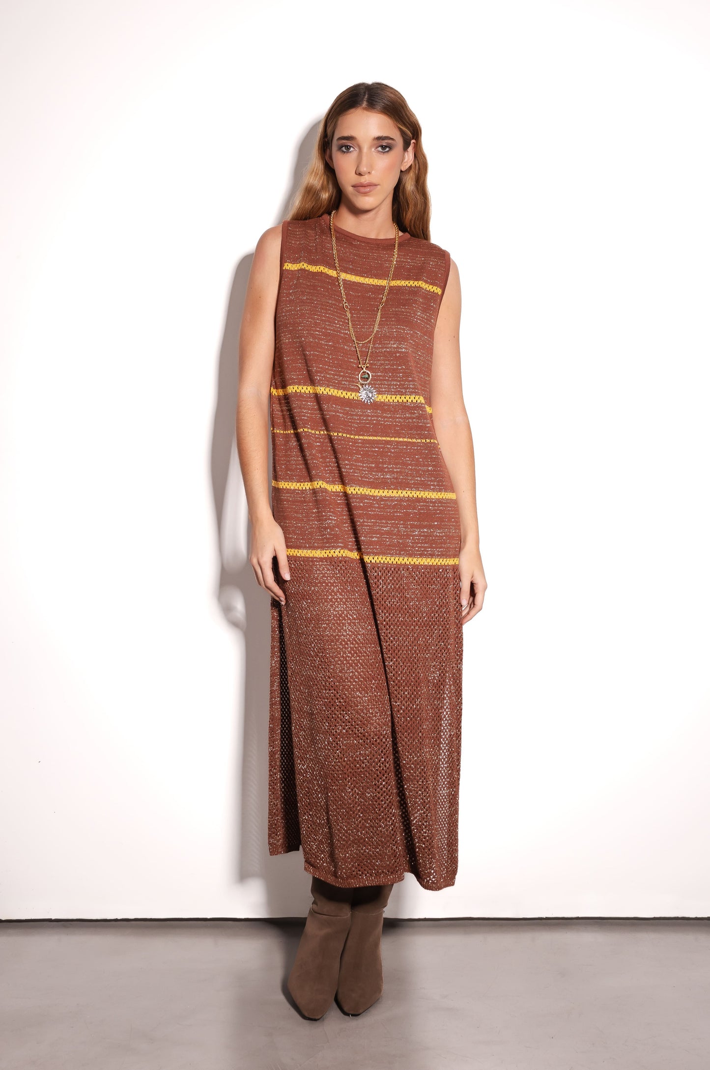 Vestido Magnolia Marron