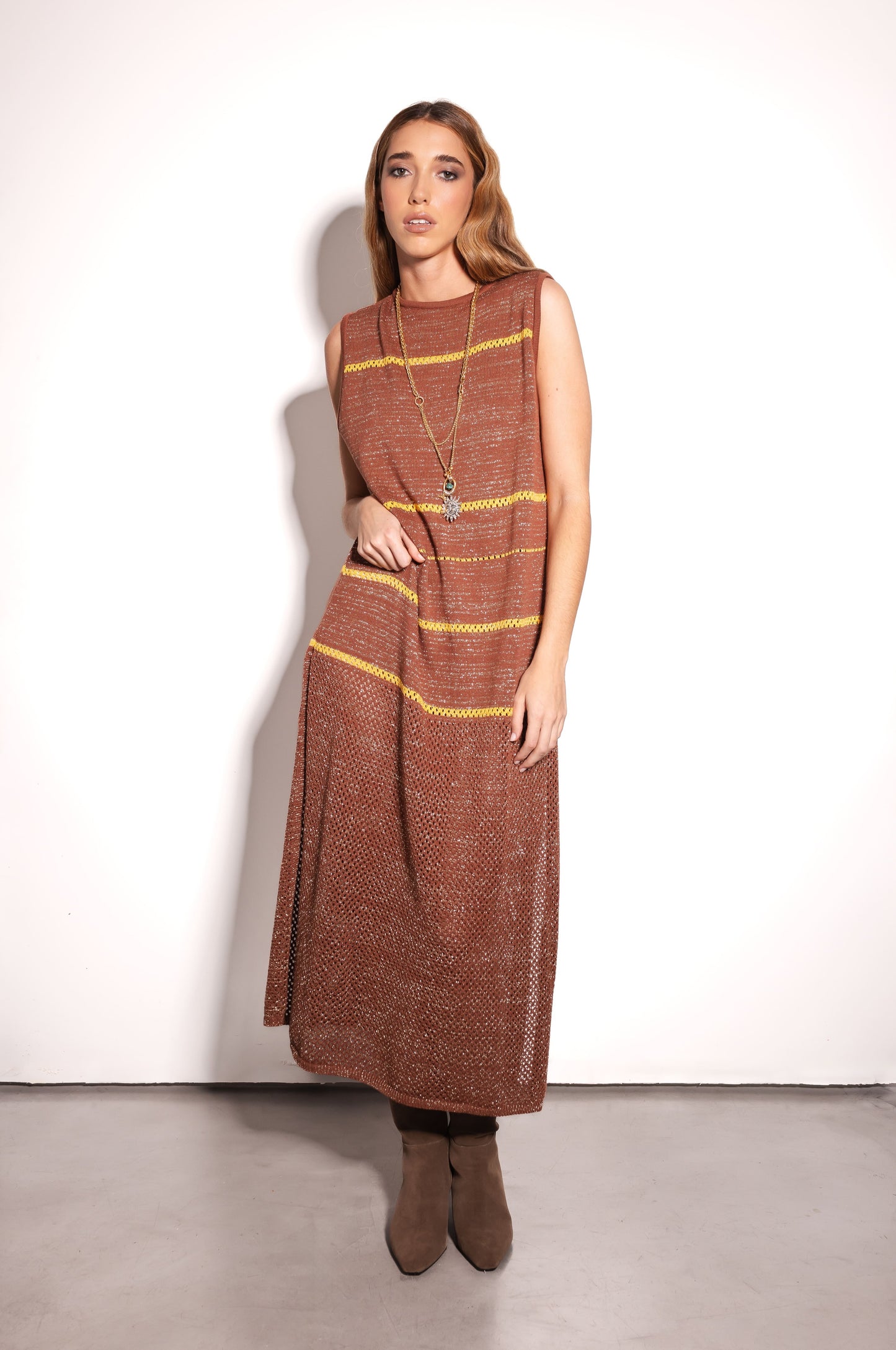 Vestido Magnolia Marron