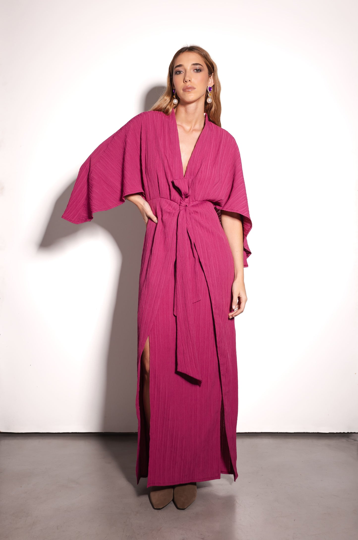 Vestido Garza Long Fucsia