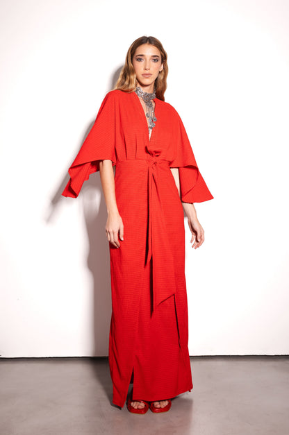 Vestido Garza Long Rojo