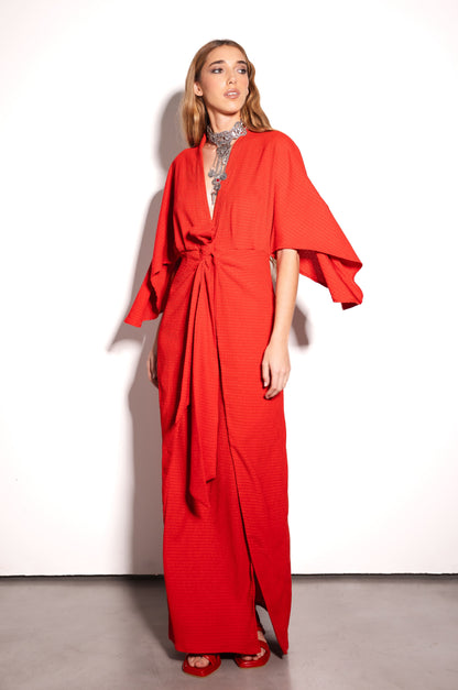 Vestido Garza Long Rojo