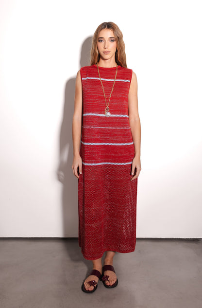 Vestido Magnolia Bordo