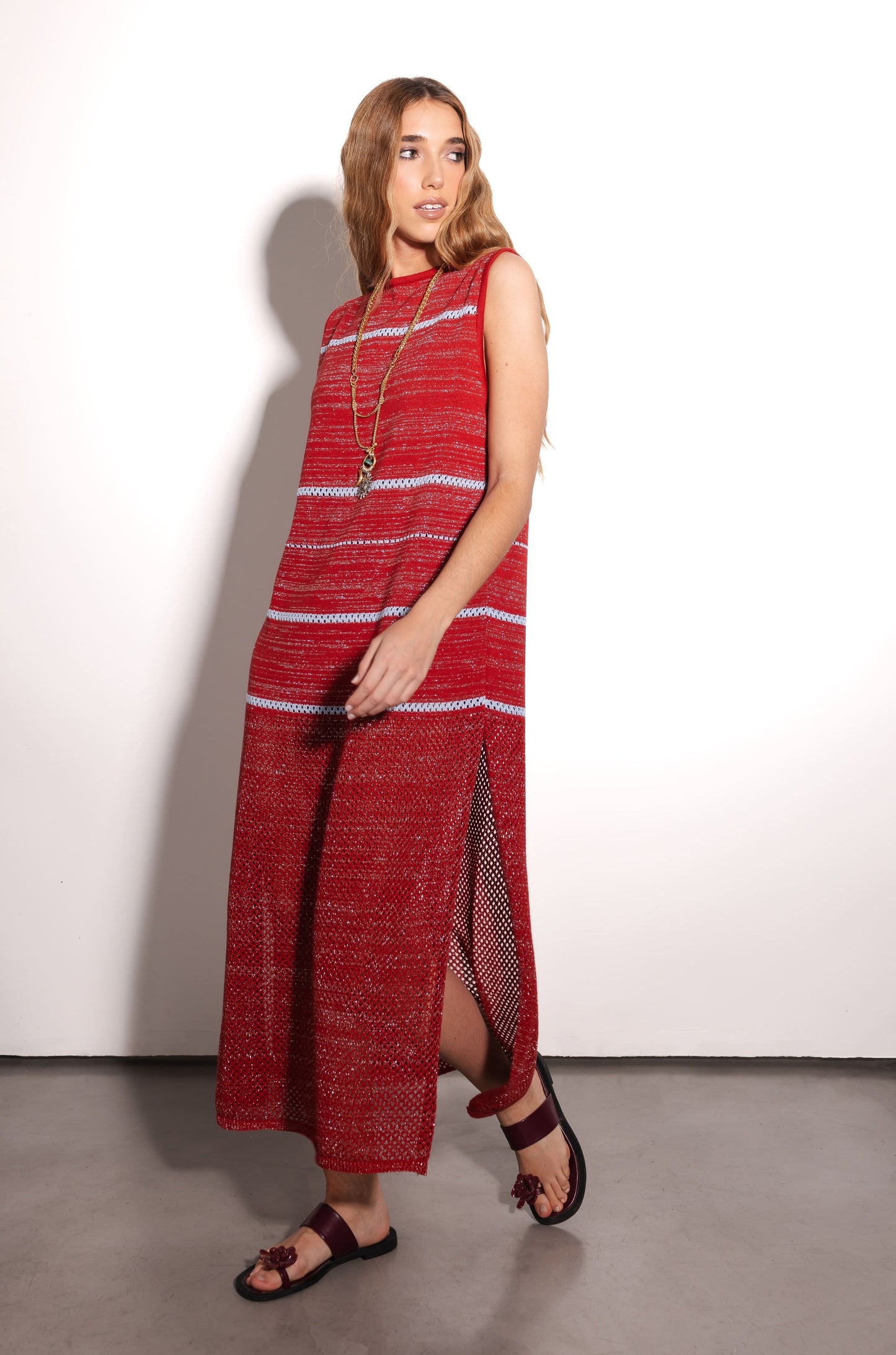 Vestido Magnolia Bordo