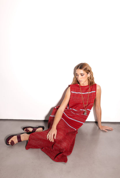 Vestido Magnolia Bordo