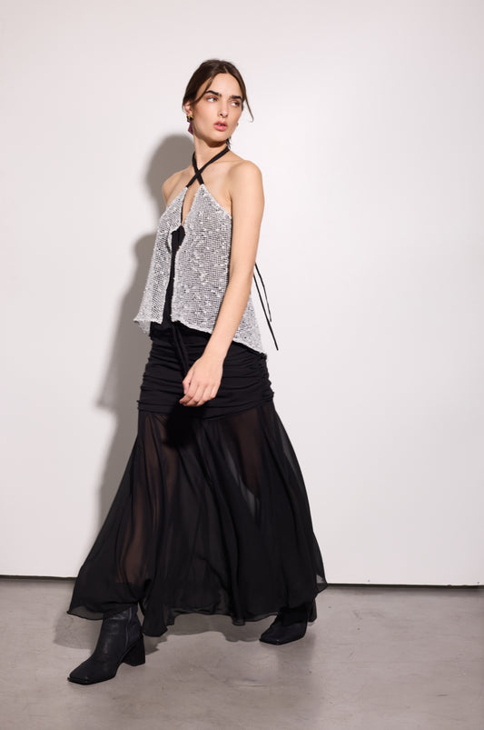Falda Rombos Negro