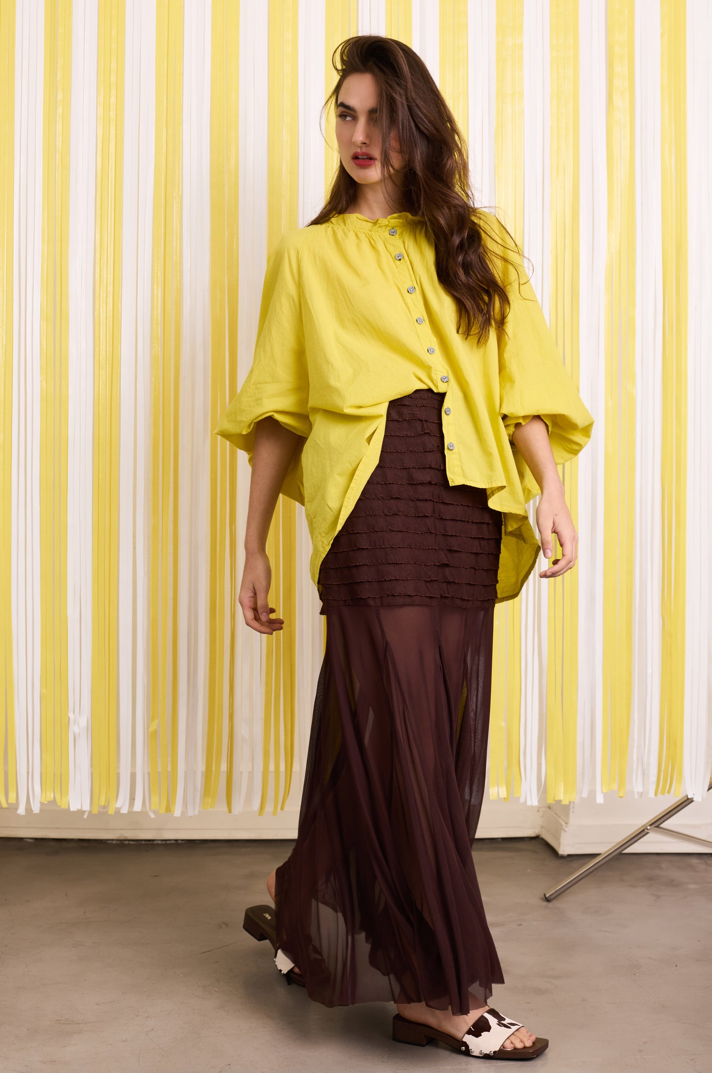 Falda Rombos Marrón