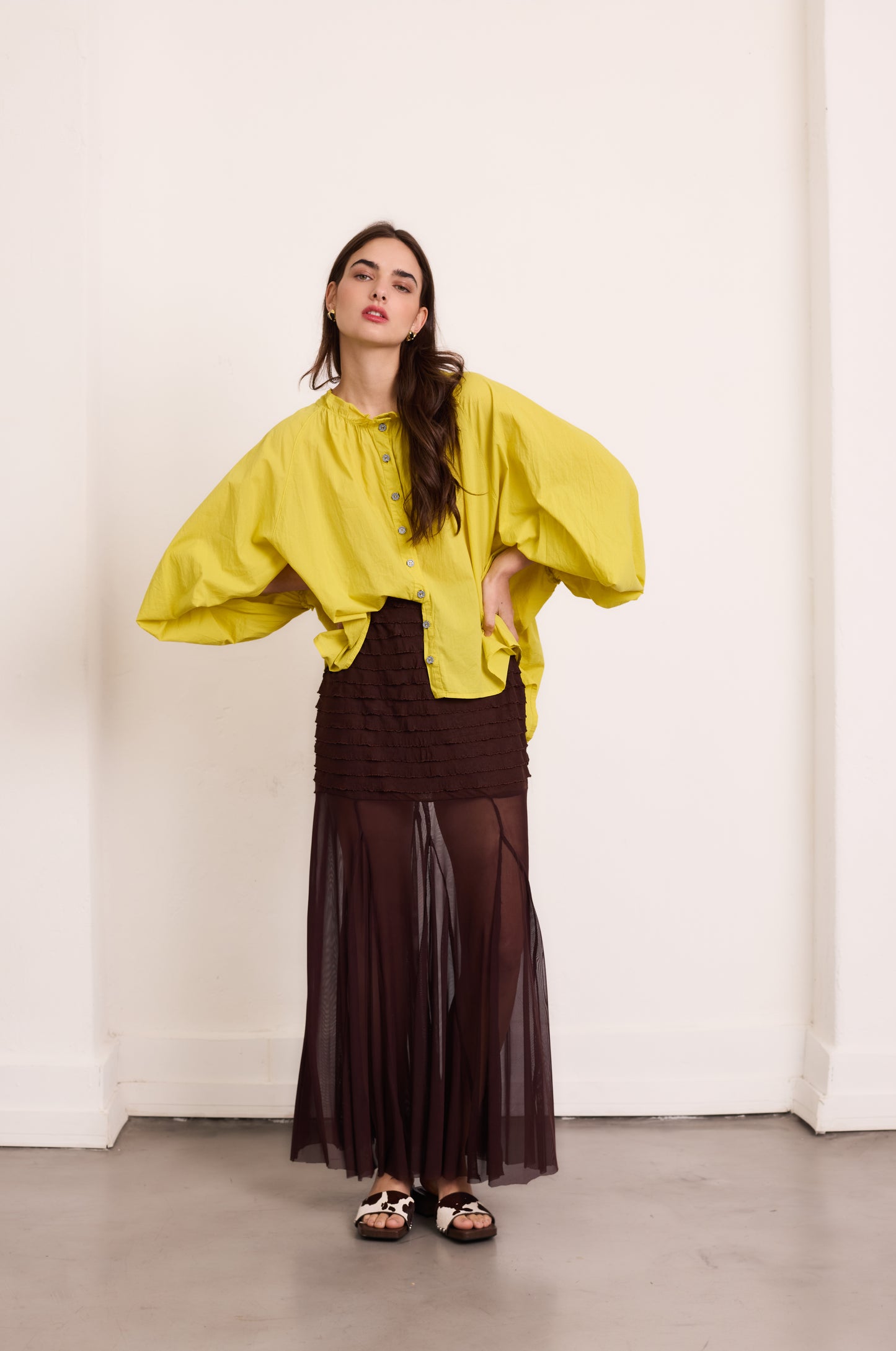 Falda Rombos Marrón