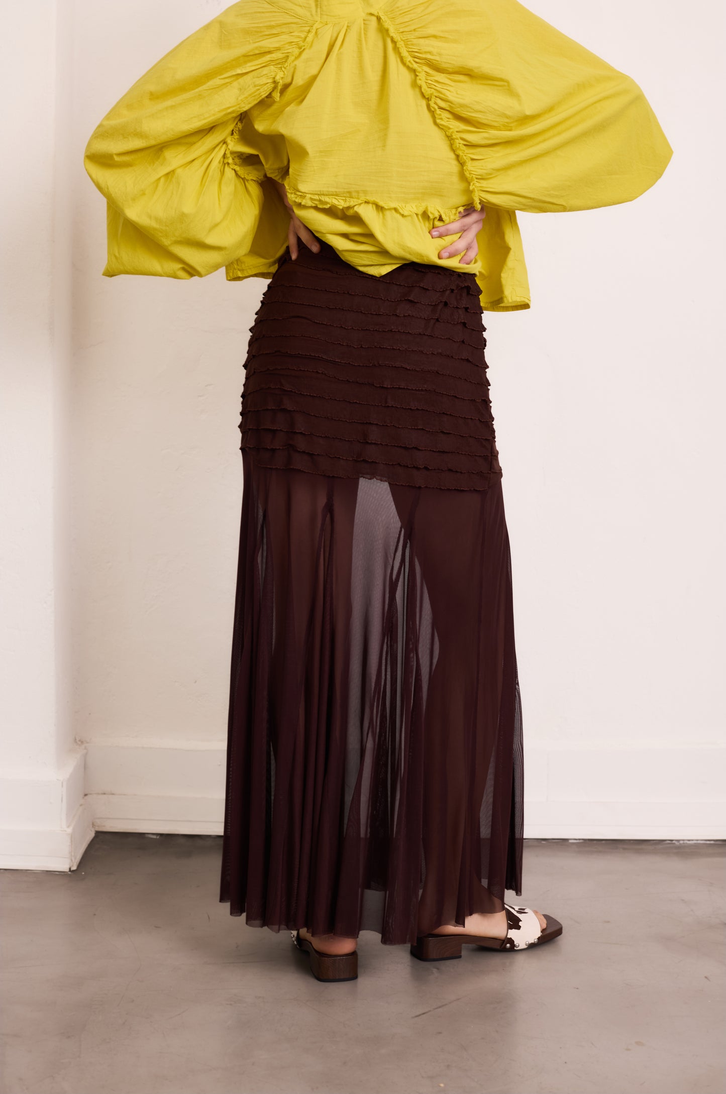 Falda Rombos Marrón