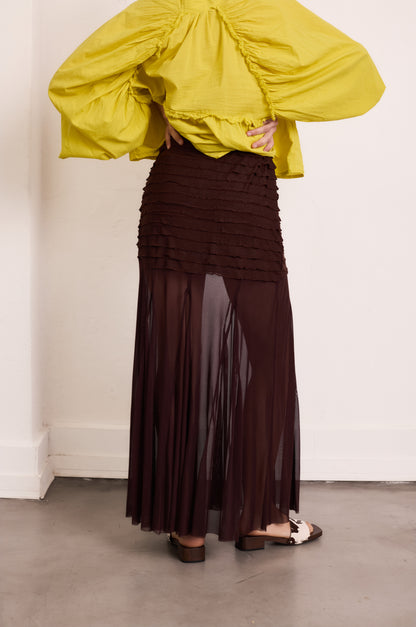 Falda Rombos Marrón