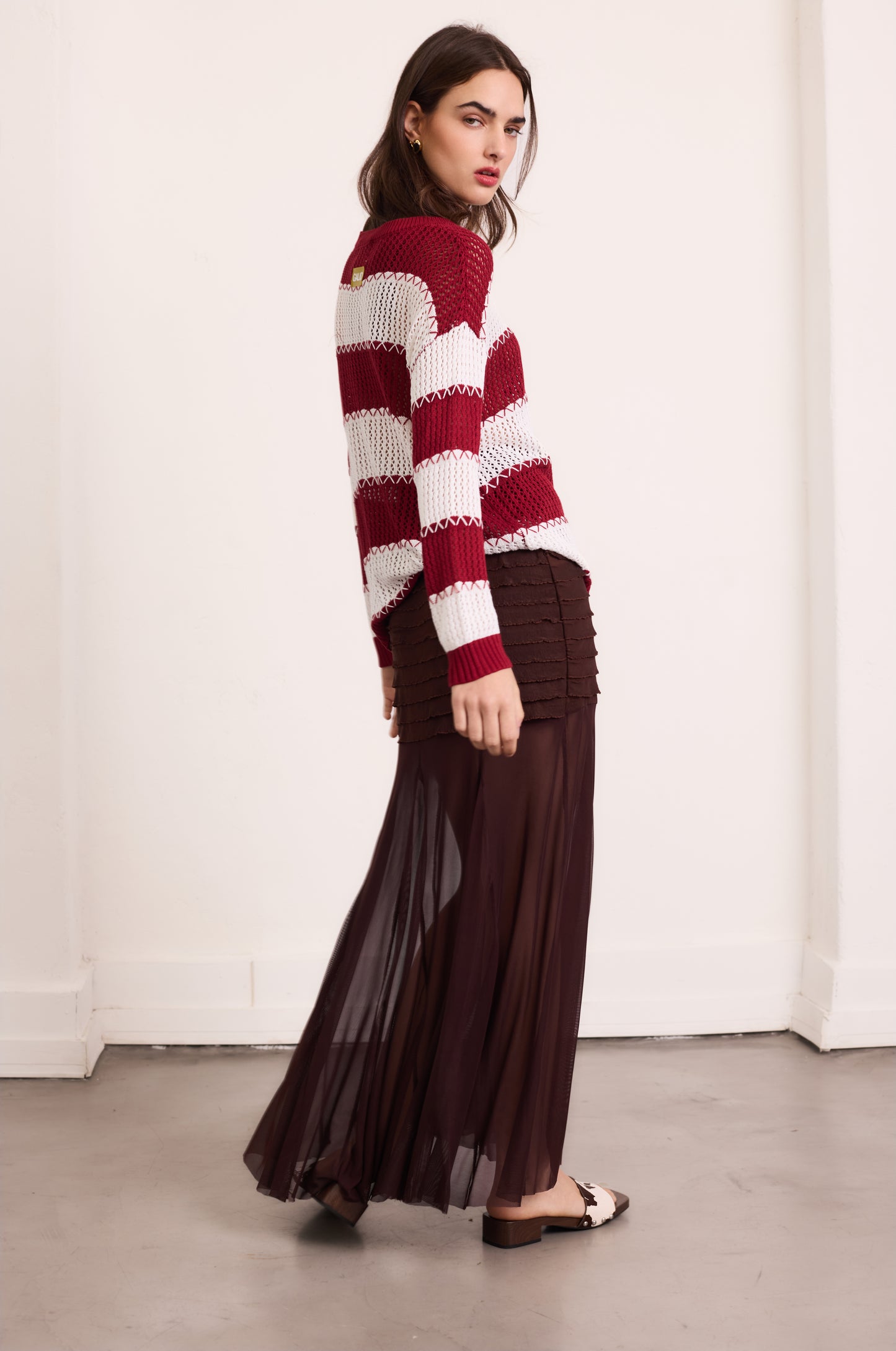 Falda Rombos Marrón