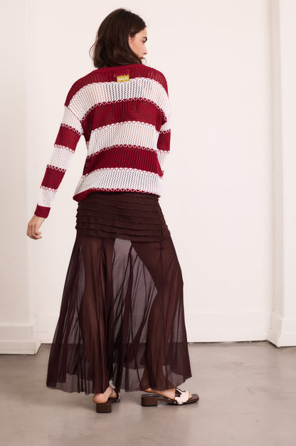 Falda Rombos Marrón