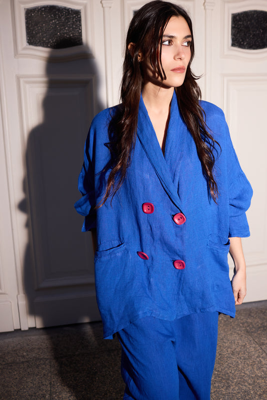 Blazer Pocker Azul