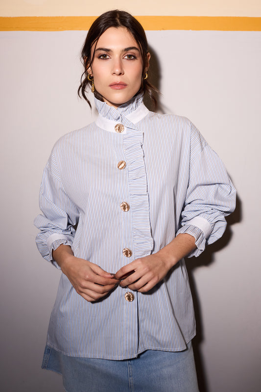 Camisa Hawai Celeste