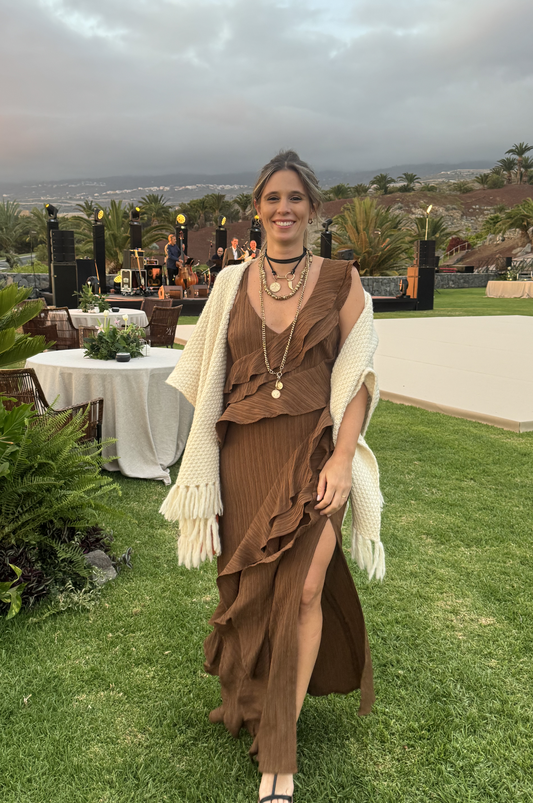 Vestido Margarita Marrón