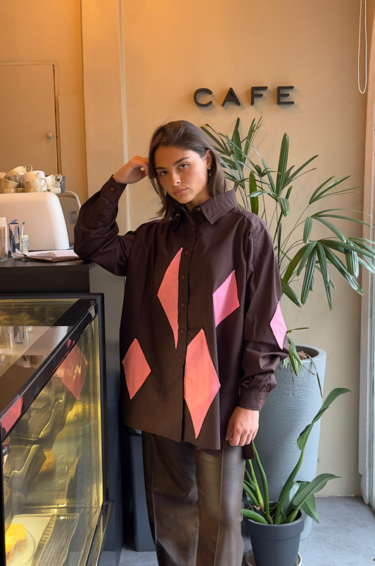 Camisa Daphne Marron