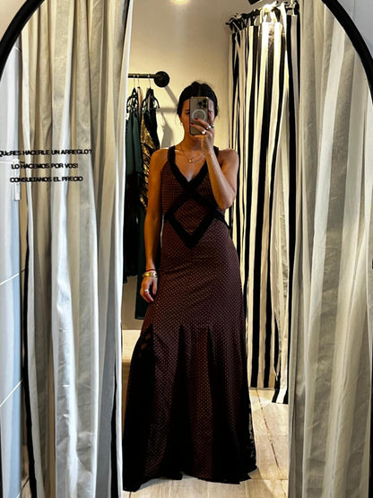 Vestido Franca Marrón