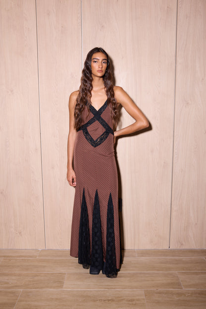Vestido Franca Marrón