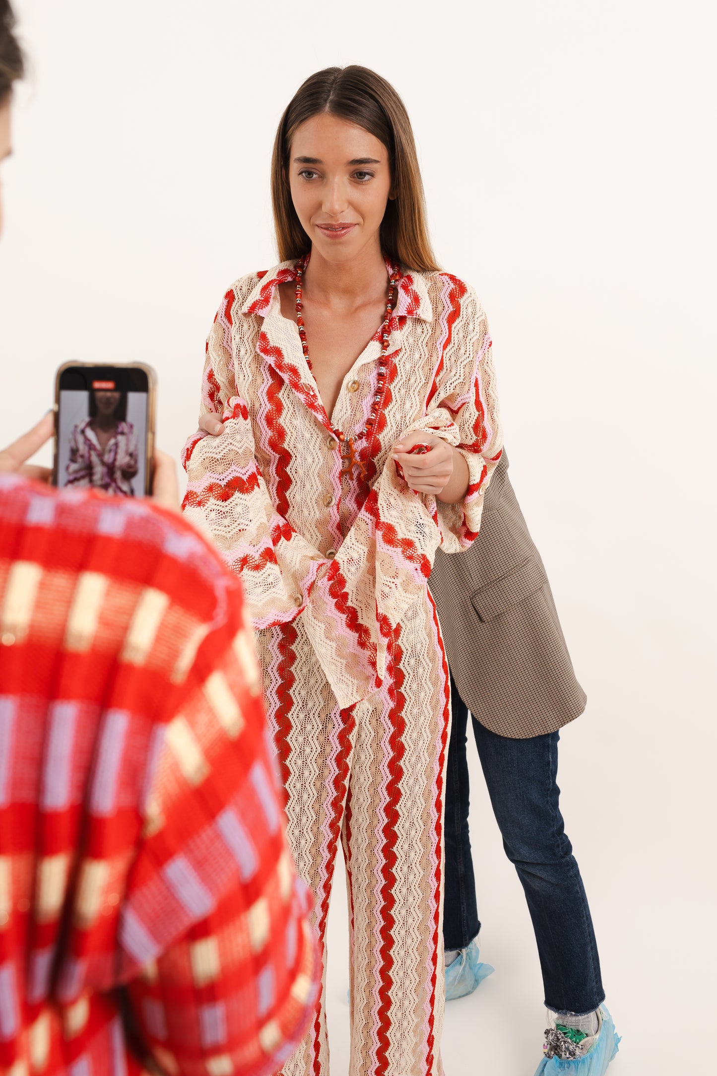 Camisa Pomelo Crochet Rojo