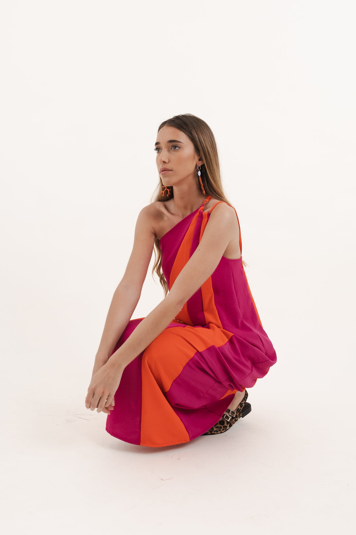 Vestido Haiti Morado - Naranja