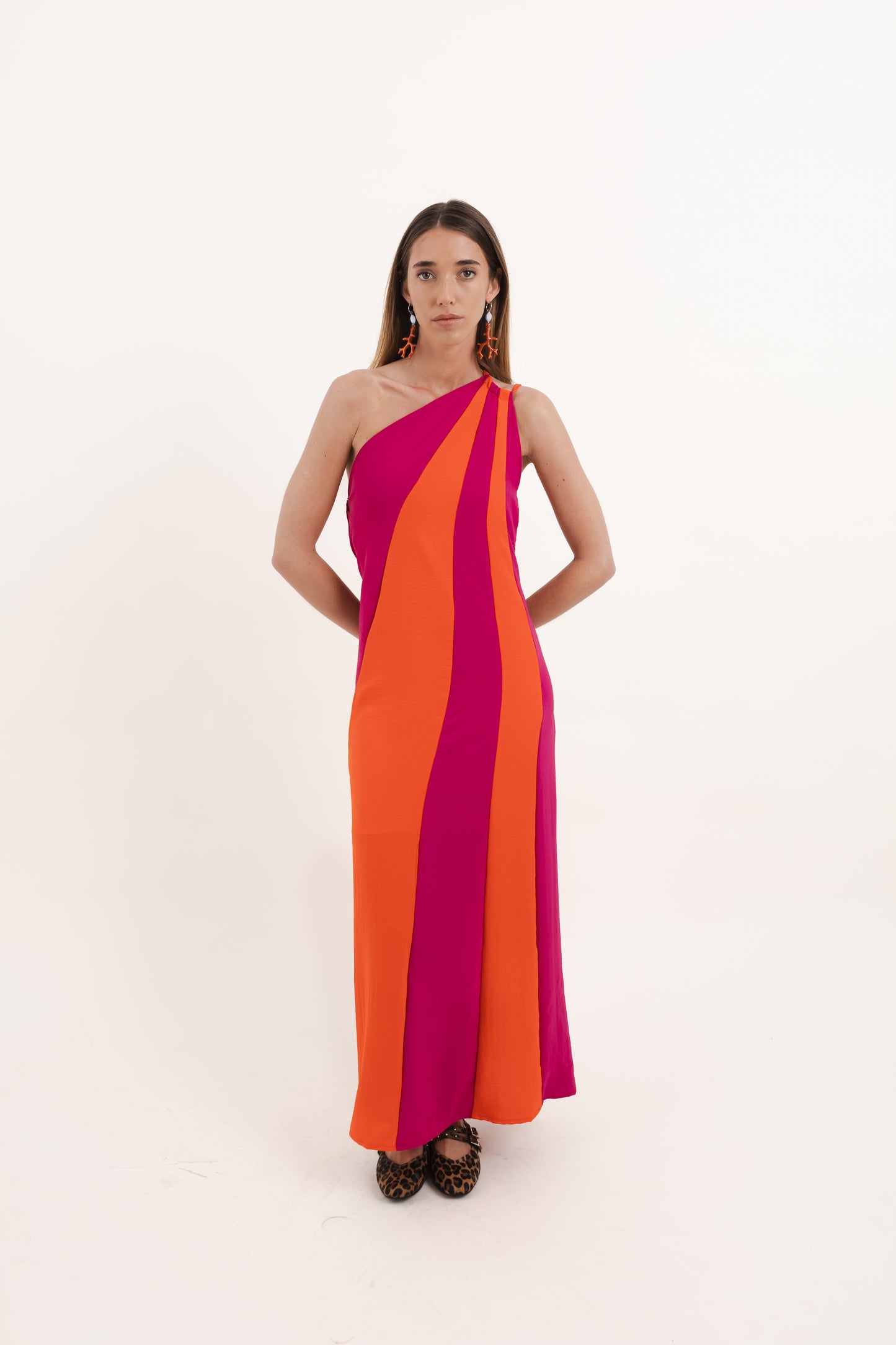 Vestido Haiti Morado - Naranja