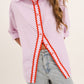 Camisa Eloisa Rosa Zig Zag