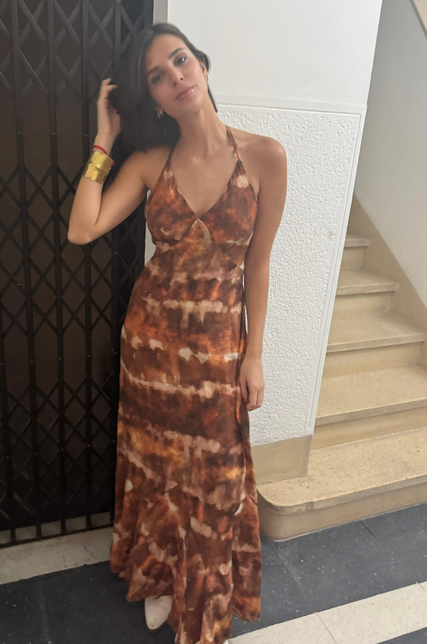 Vestido Tuna Marrón Batik