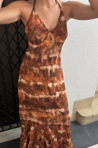 Vestido Tuna Marrón Batik